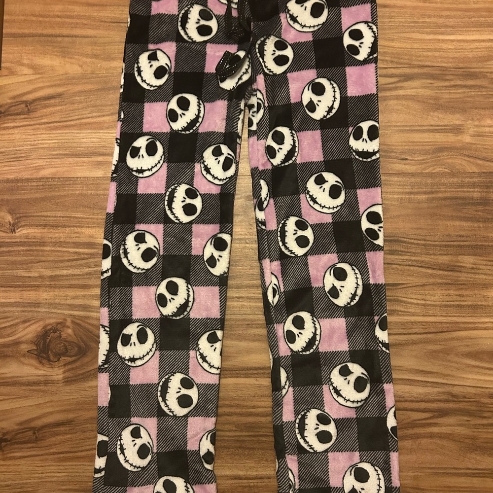 Disney Kids Pajama Bottoms - Pink and Black Nightmare Before Christmas pants